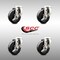 Service Caster 4 Inch 316SS Hard Rubber Wheel Swivel Bolt Hole Caster Set with Brake SCC SCC-SS316BH20S414-HRS-TLB-4 - alternate 2